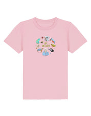 Life On Earth Embroidered Organic Cotton Childrens T-Shirt