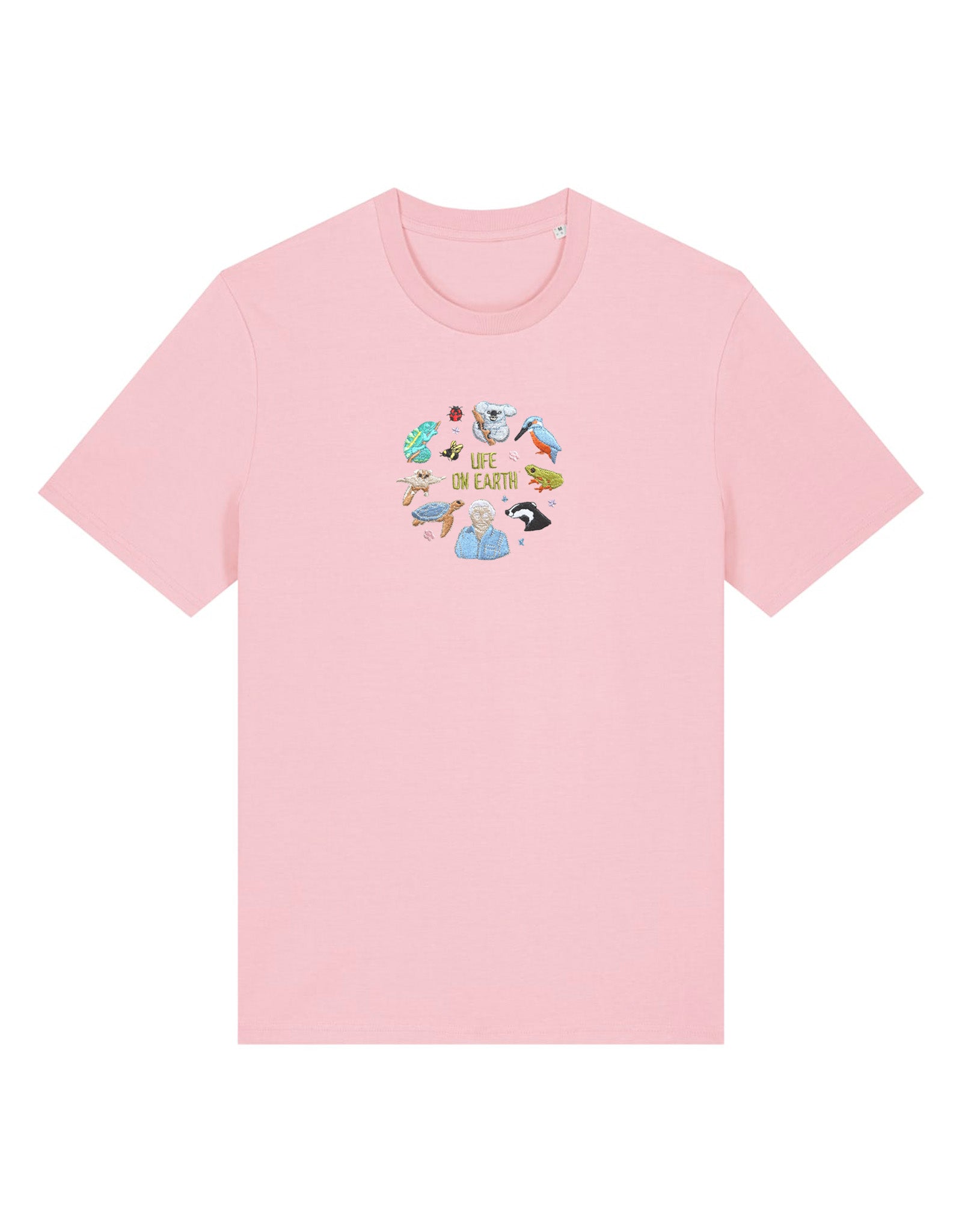 Life On Earth Embroidered Organic Cotton T-Shirt