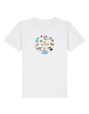 Life On Earth Embroidered Organic Cotton Childrens T-Shirt