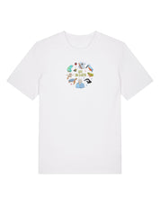 Life On Earth Embroidered Organic Cotton T-Shirt