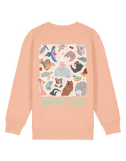 Life On Earth Printed Organic Cotton Childrens Sweatshirt