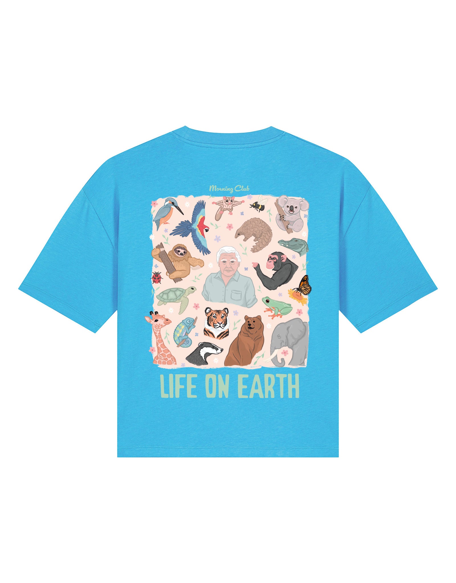 Life On Earth Printed Boxy Organic Cotton Tee
