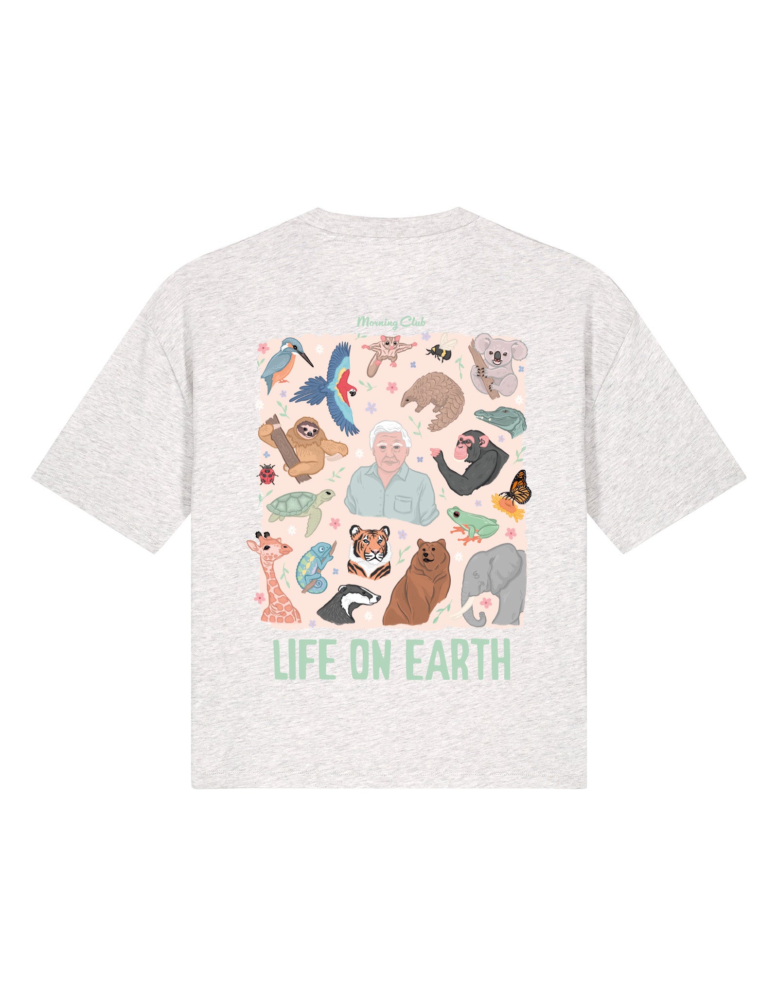 Life On Earth Printed Boxy Organic Cotton Tee