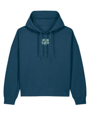 Life On Earth Printed Boxy Organic Cotton Hoodie