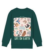 Life On Earth Printed Organic Cotton Childrens Sweatshirt
