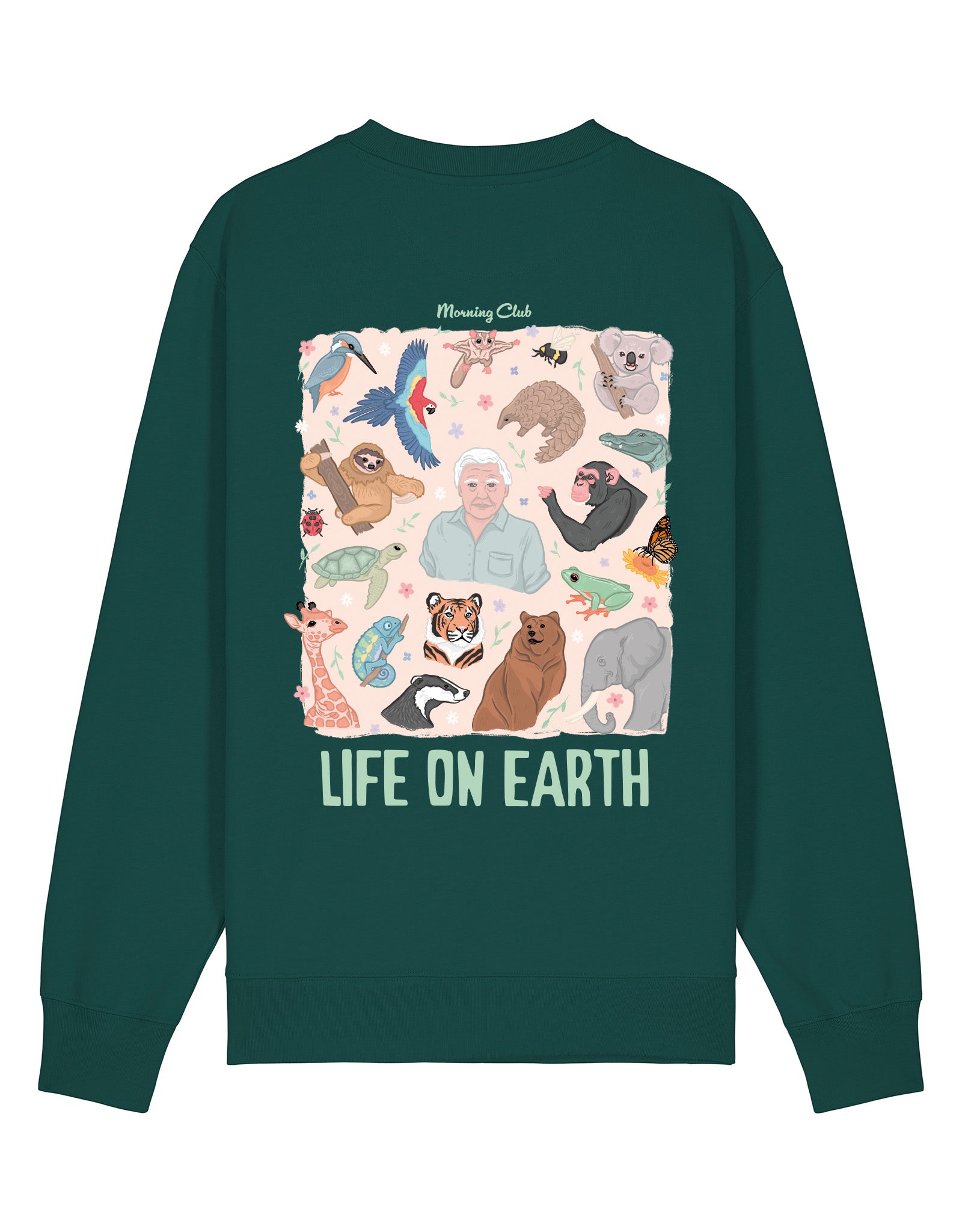 Life On Earth Printed Organic Cotton Sweatshirt