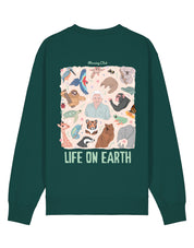 Life On Earth Printed Organic Cotton Sweatshirt