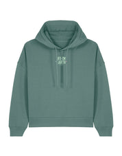 Life On Earth Printed Boxy Organic Cotton Hoodie