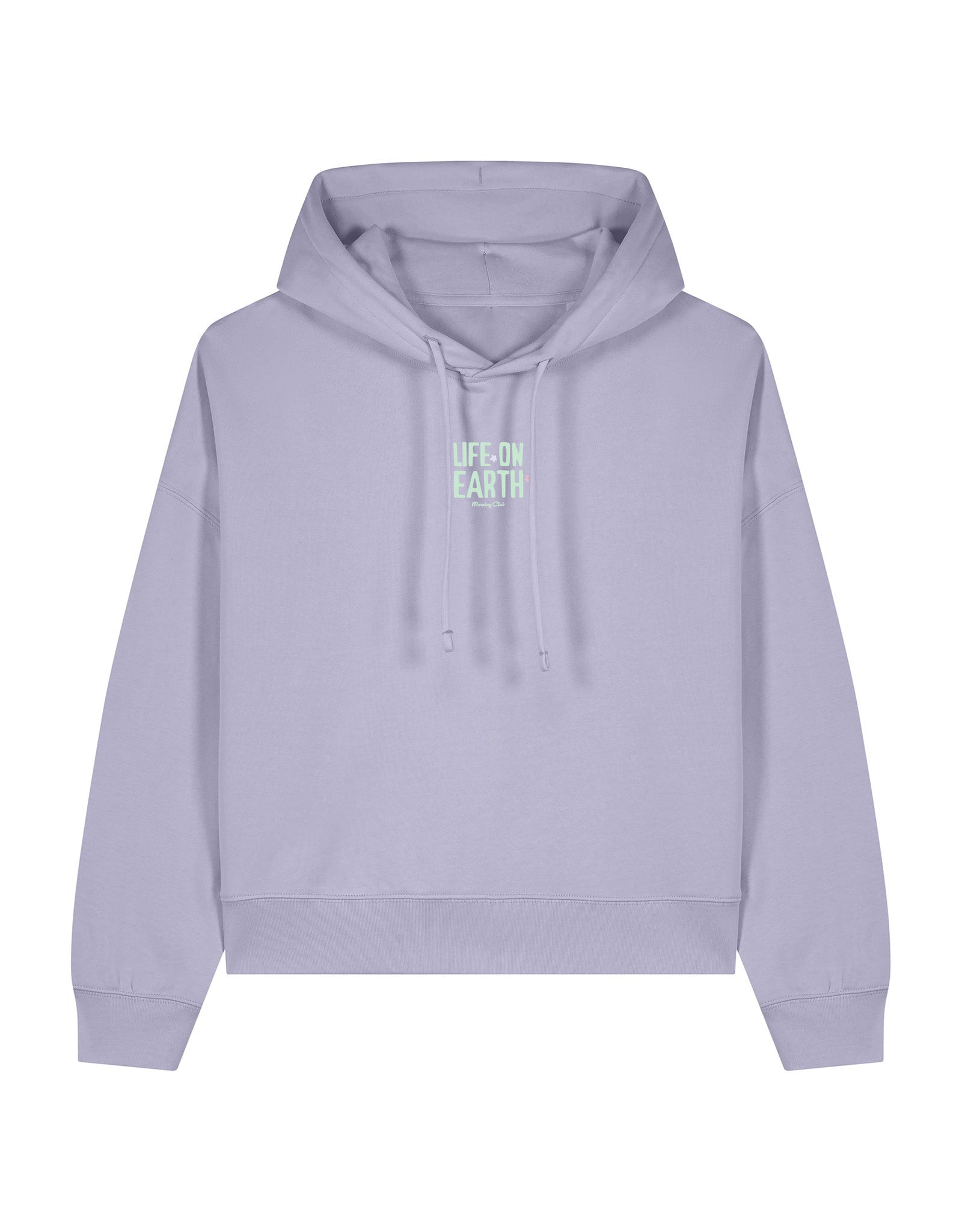 Life On Earth Printed Boxy Organic Cotton Hoodie