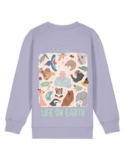 Life On Earth Printed Organic Cotton Childrens Sweatshirt