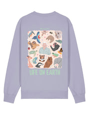 Life On Earth Printed Organic Cotton Sweatshirt