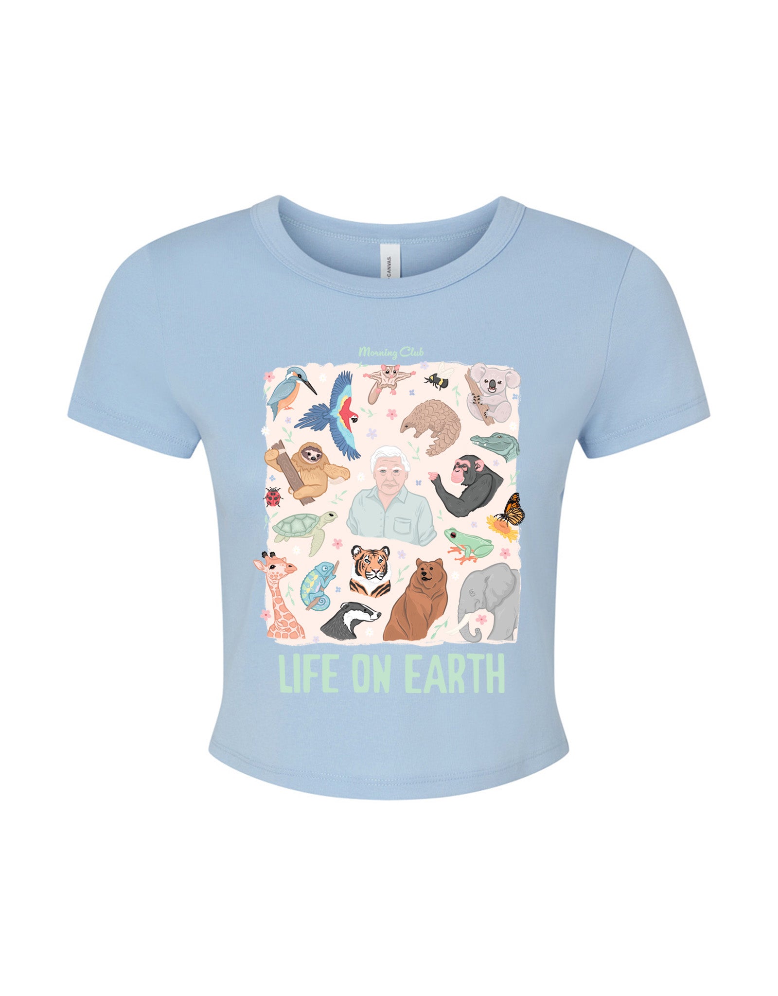 Life On Earth Printed Micro Rib Baby Tee