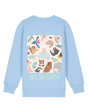 Life On Earth Printed Organic Cotton Childrens Sweatshirt