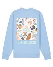 Life On Earth Printed Organic Cotton Sweatshirt
