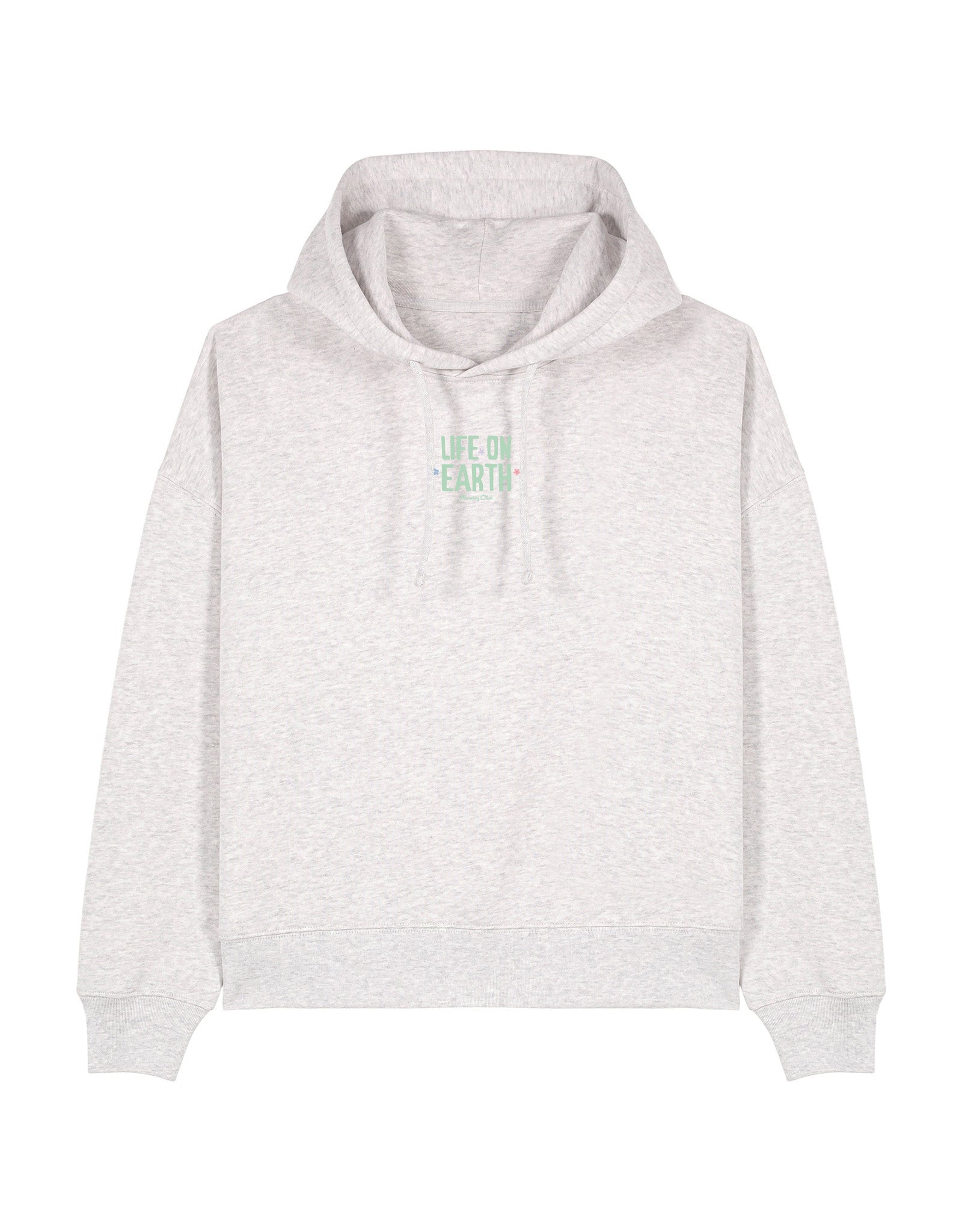 Life On Earth Printed Boxy Organic Cotton Hoodie