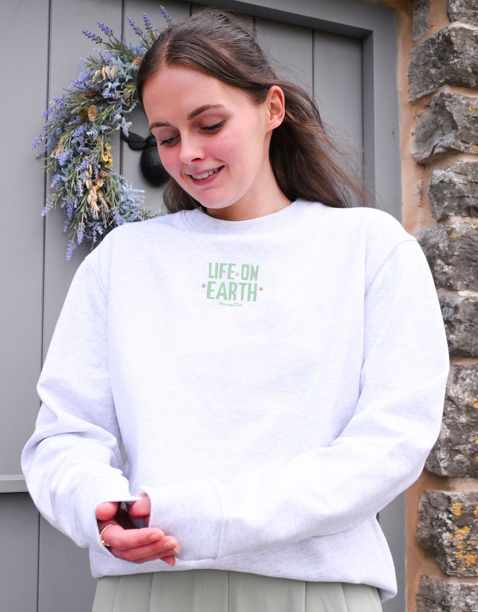 Life On Earth Printed Organic Cotton Sweatshirt