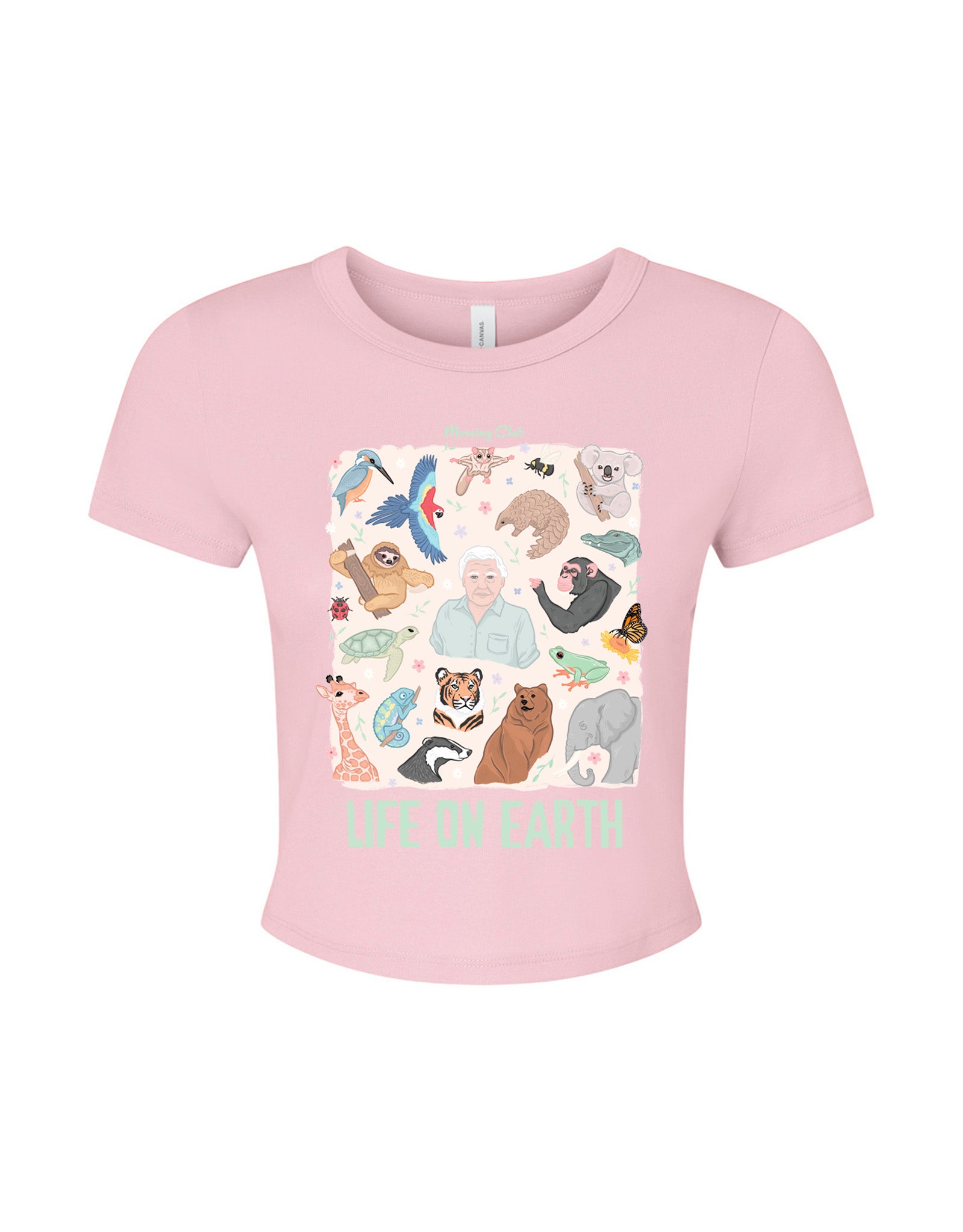 Life On Earth Printed Micro Rib Baby Tee