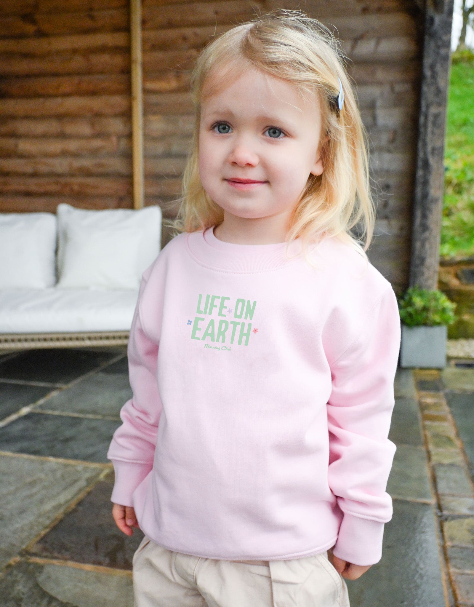 Life On Earth Printed Organic Cotton Childrens Sweatshirt