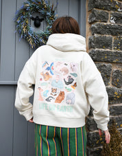 Life On Earth Printed Boxy Organic Cotton Hoodie