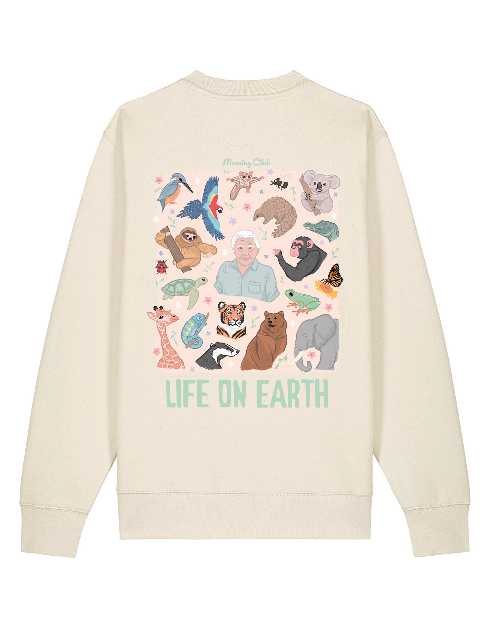 Life On Earth Printed Organic Cotton Sweatshirt