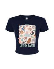 Life On Earth Printed Micro Rib Baby Tee