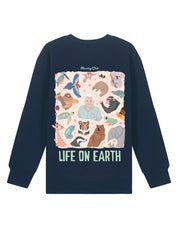Life On Earth Printed Organic Cotton Childrens Sweatshirt