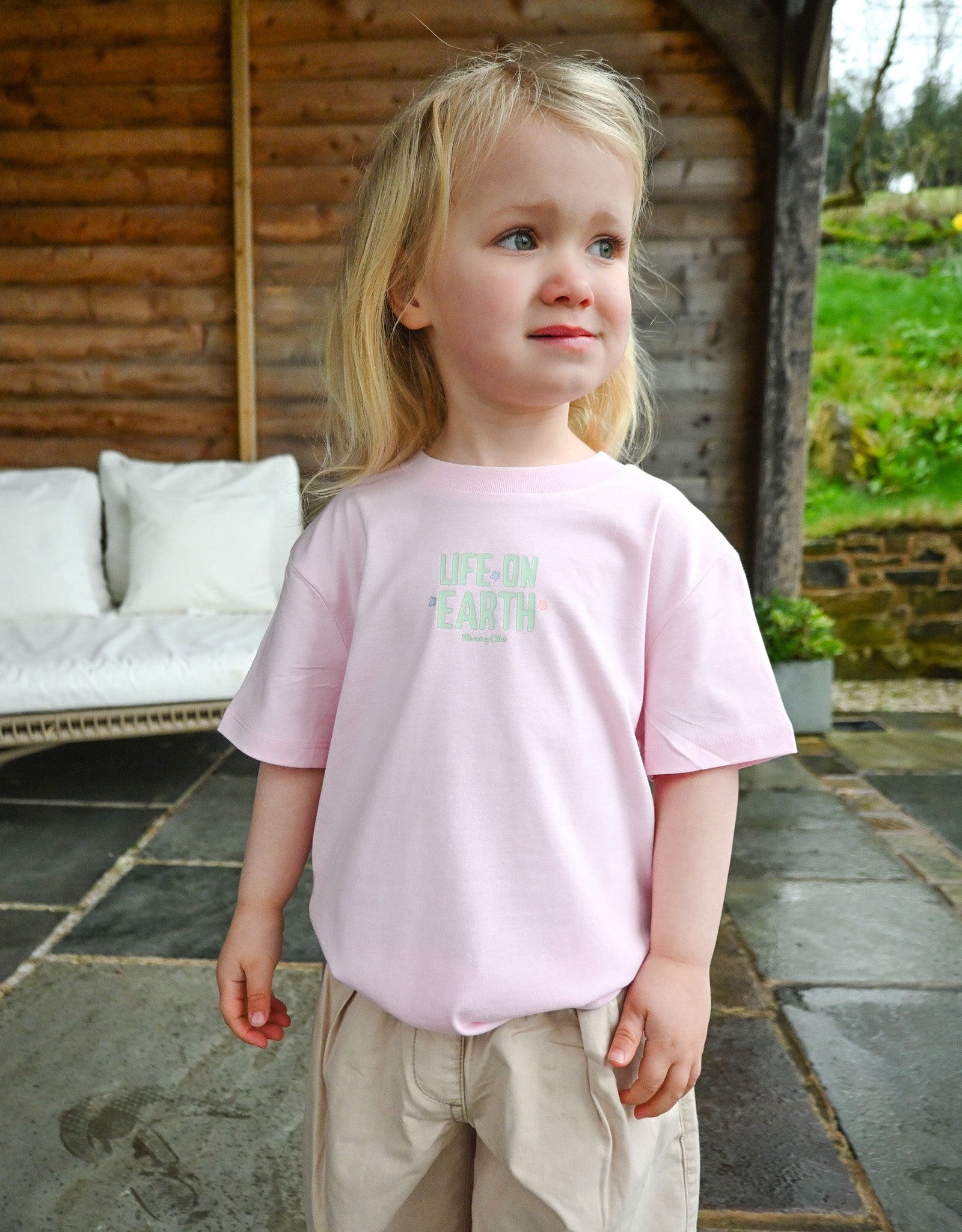 Life On Earth Printed Organic Cotton Childrens T-Shirt
