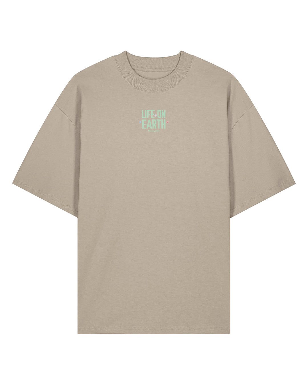 Life On Earth Printed Oversized Organic Cotton Tee
