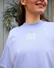 Life On Earth Printed Oversized Organic Cotton Tee