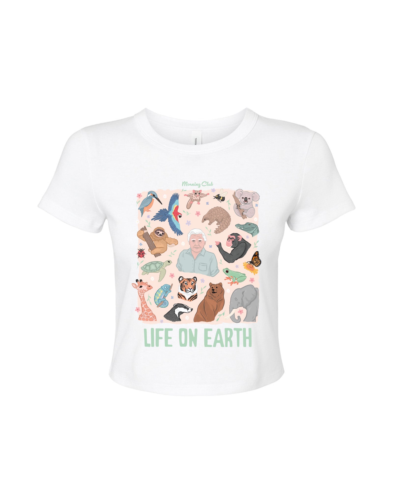 Life On Earth Printed Micro Rib Baby Tee