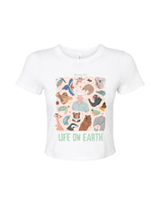 Life On Earth Printed Micro Rib Baby Tee