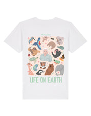 Life On Earth Printed Organic Cotton Childrens T-Shirt