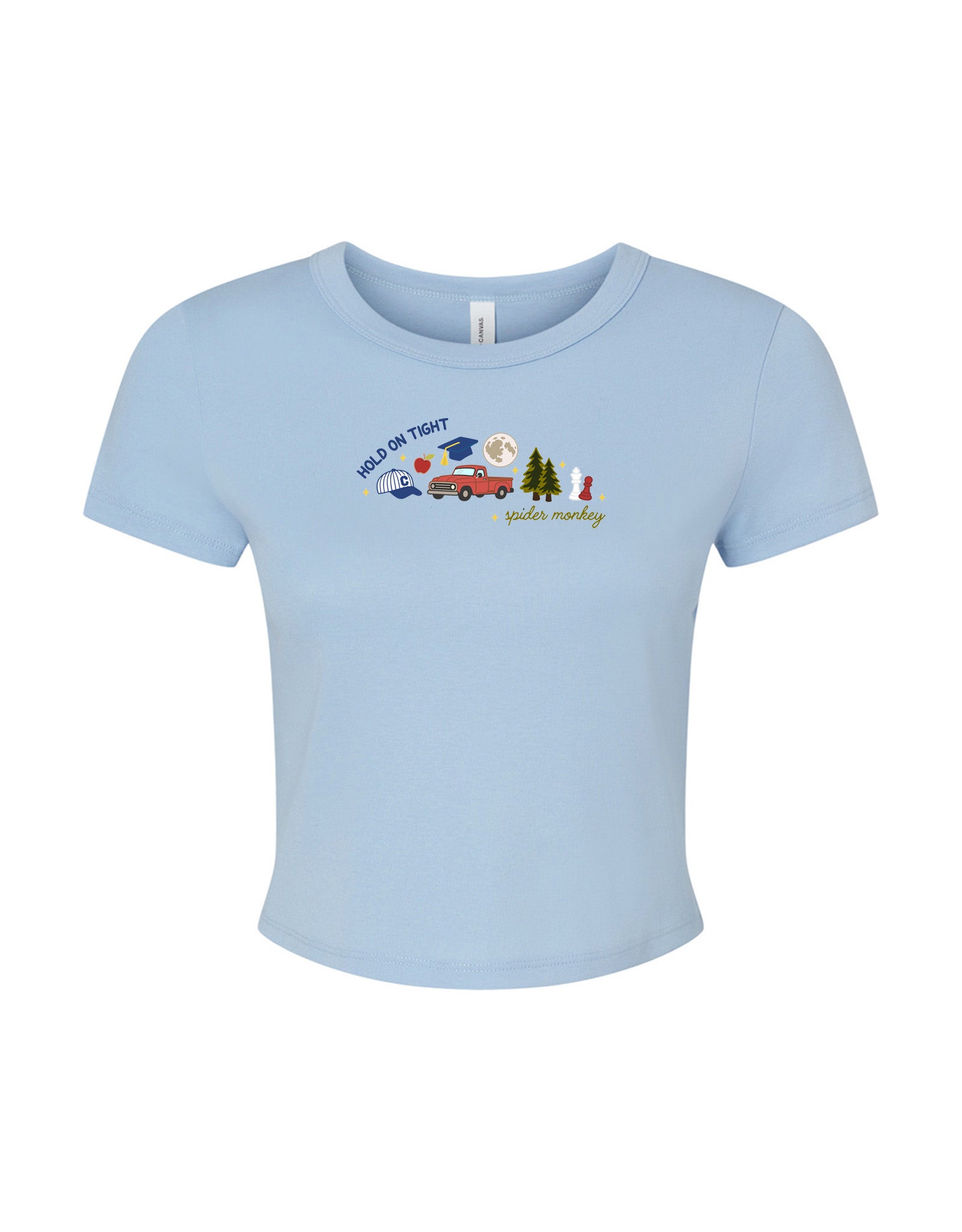 Forks Embroidered Micro Rib Baby Tee