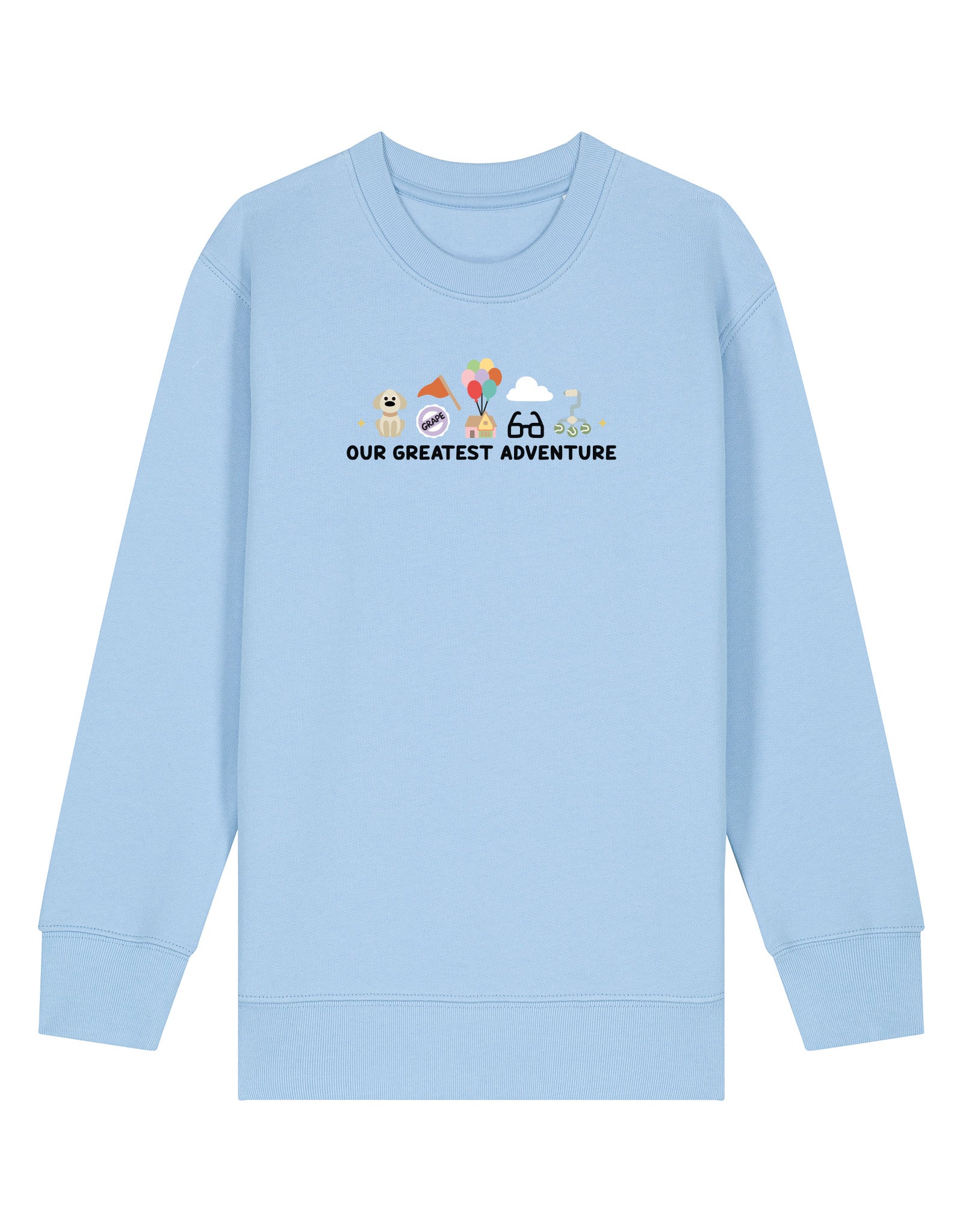 Up Embroidered Organic Cotton Childrens Sweatshirt