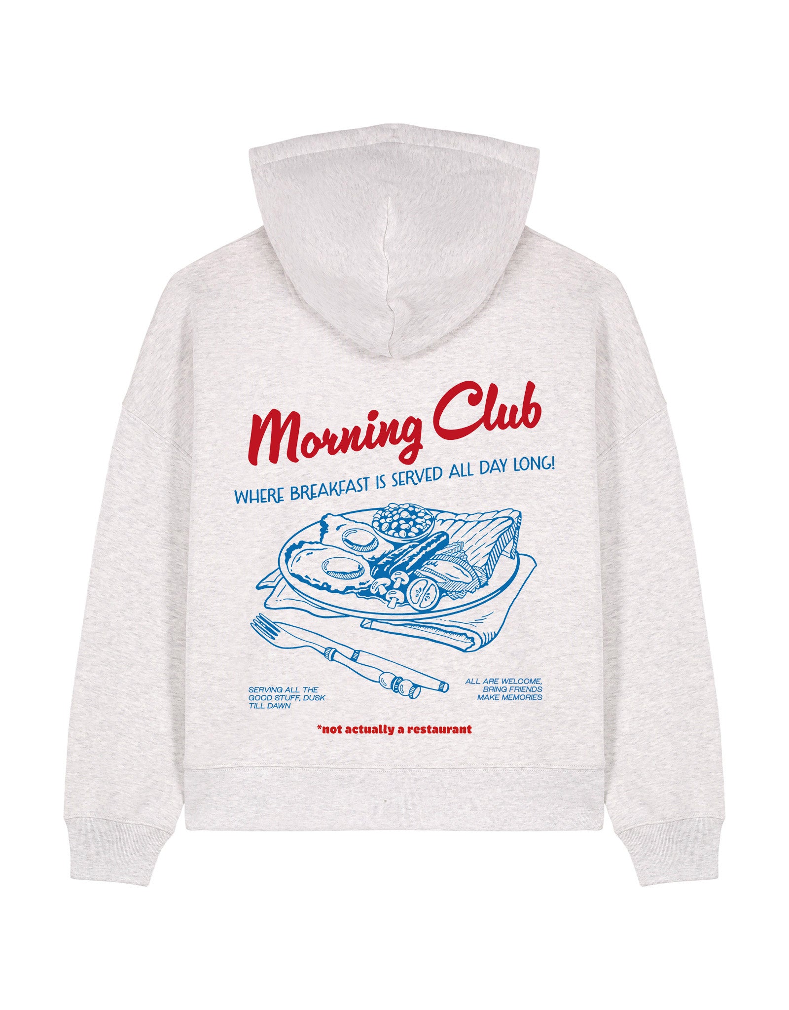 Breakfast Fry-Up Boxy Organic Cotton Hoodie