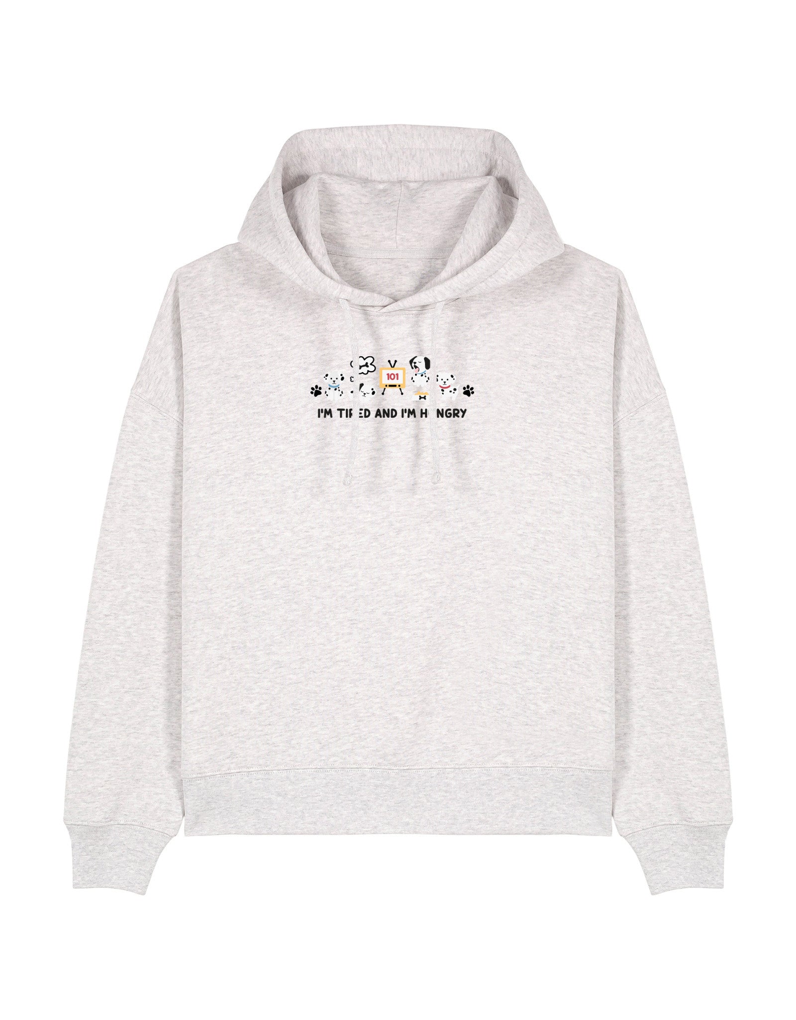 Dogs Embroidered Boxy Organic Cotton Hoodie