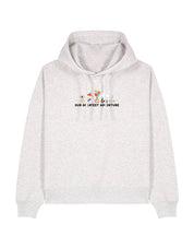 Up Embroidered Boxy Organic Cotton Hoodie