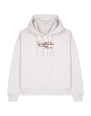 One Chapter At A Time Embroidered Boxy Organic Cotton Hoodie