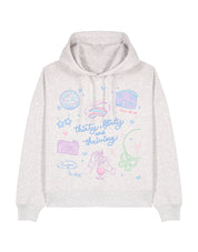 Thirty, Flirty & Thriving Printed Boxy Organic Cotton Hoodie