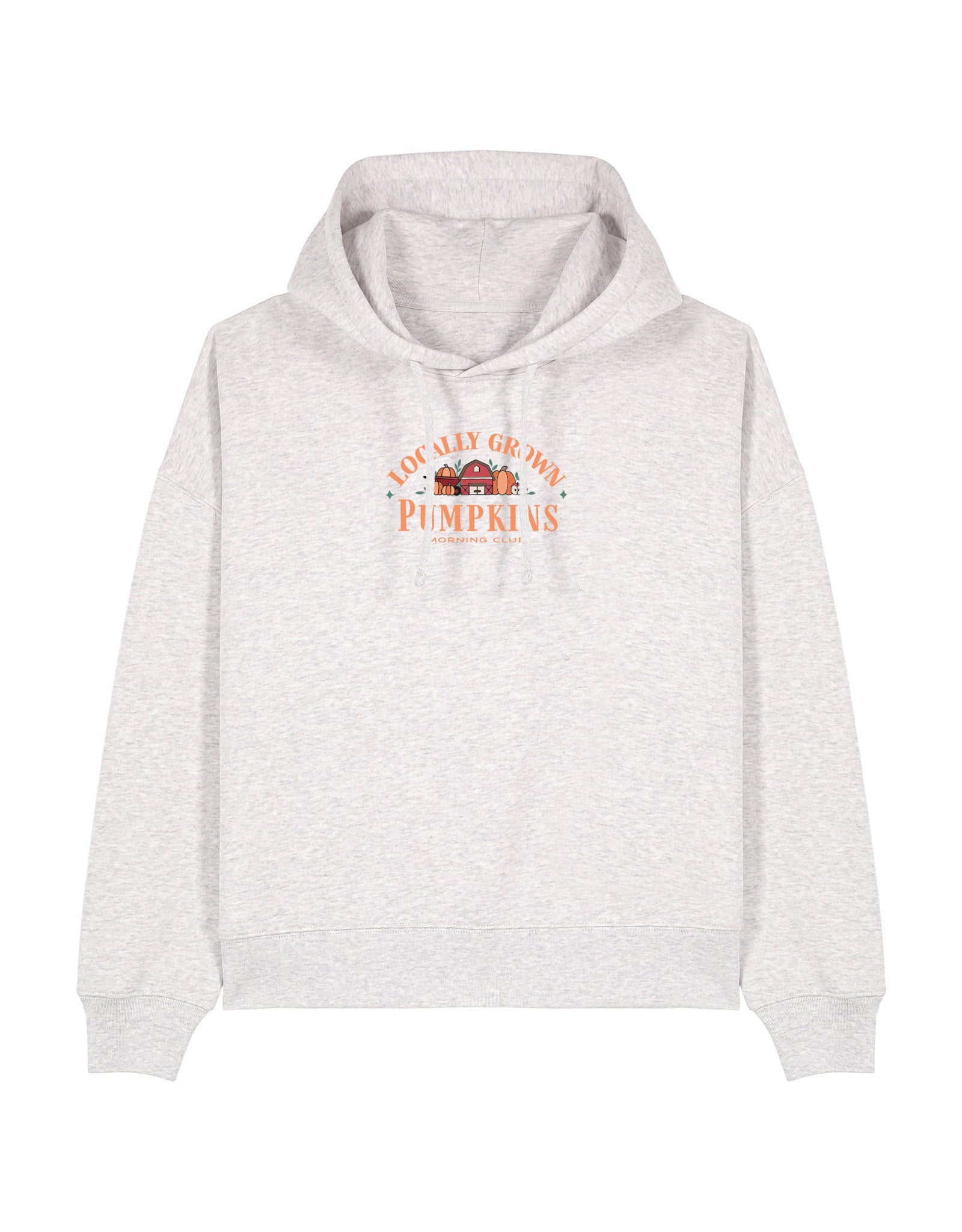 Pumpkins Embroidered Boxy Organic Cotton Hoodie