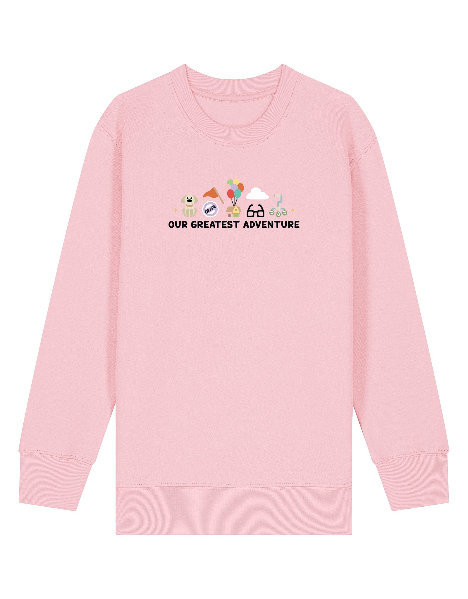 Up Embroidered Organic Cotton Childrens Sweatshirt