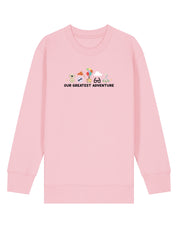 Up Embroidered Organic Cotton Childrens Sweatshirt
