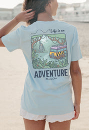 Life Is An Adventure Printed Organic Cotton T-Shirt