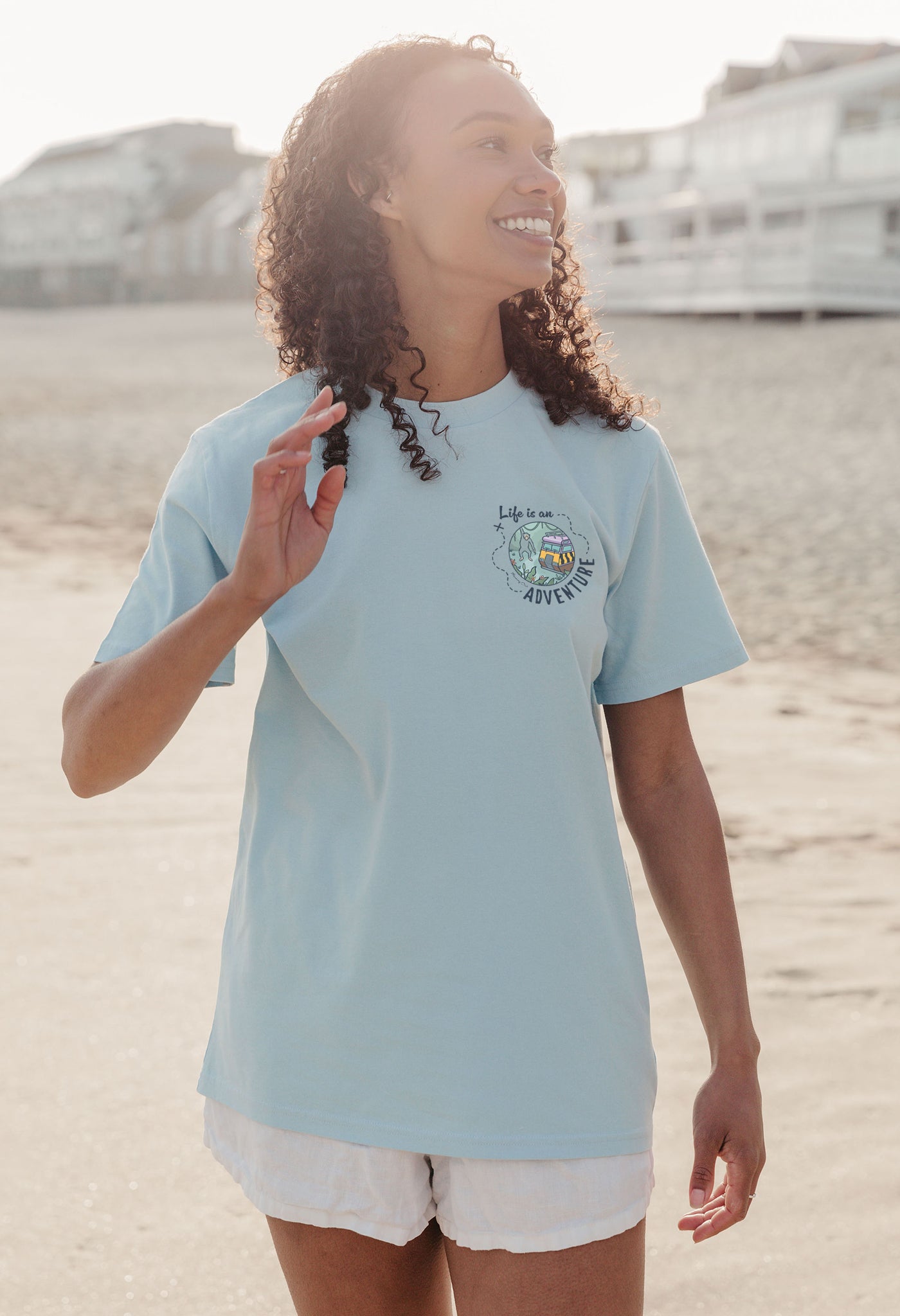 Life Is An Adventure Printed Organic Cotton T-Shirt
