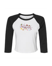 Magical Embroidered Micro Rib 3/4 Sleeve Tee