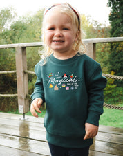 Magical Embroidered Organic Cotton Childrens Sweatshirt