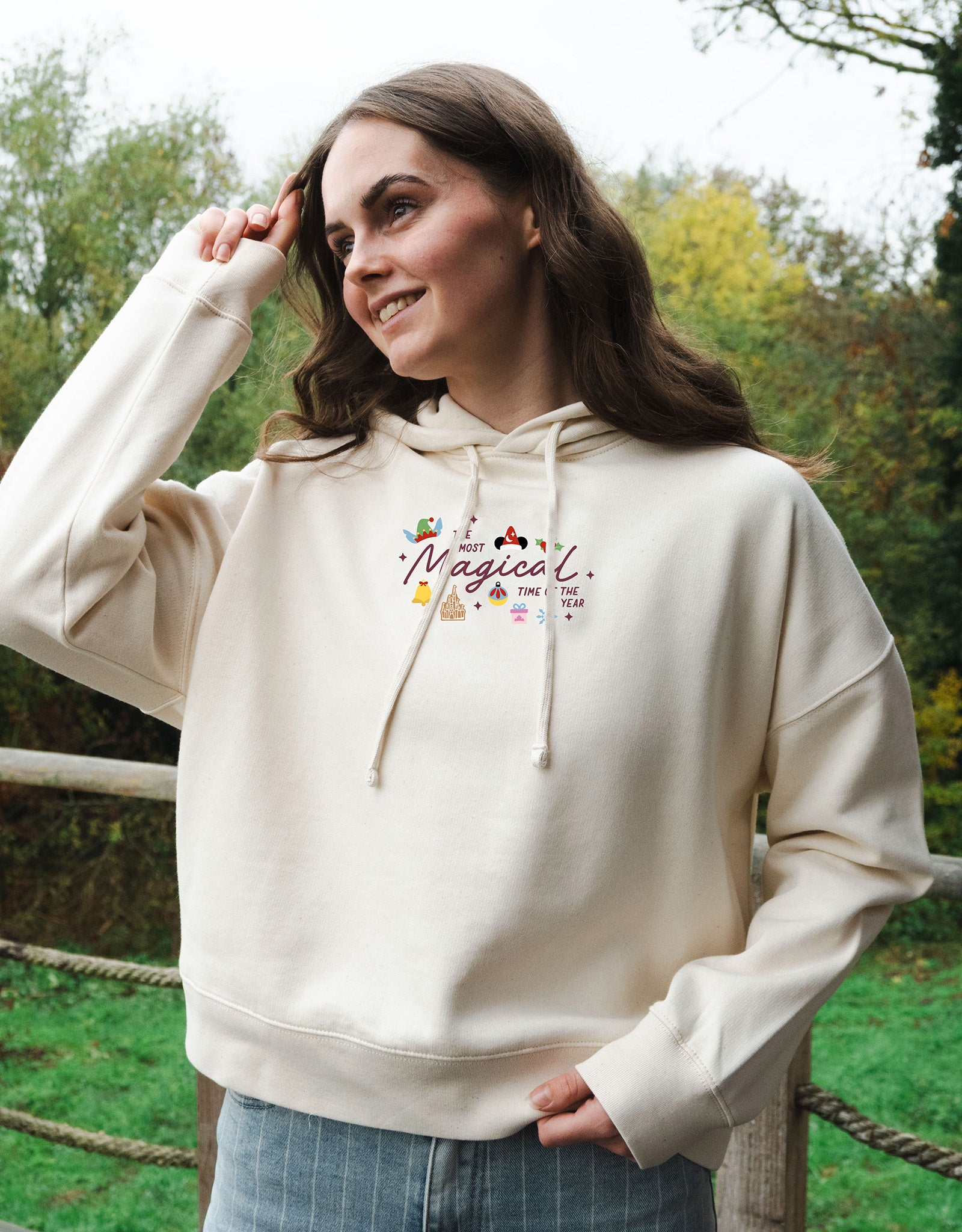 Magical Embroidered Boxy Organic Cotton Hoodie