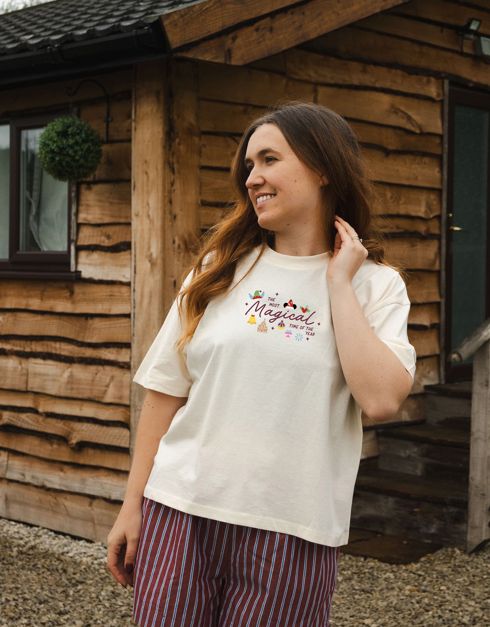 Magical Embroidered Boxy Organic Cotton Tee