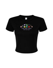 Mermaid Embroidered Micro Rib Baby Tee