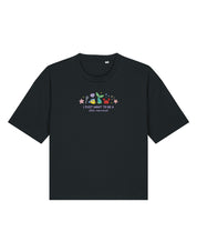Mermaid Embroidered Boxy Organic Cotton Tee